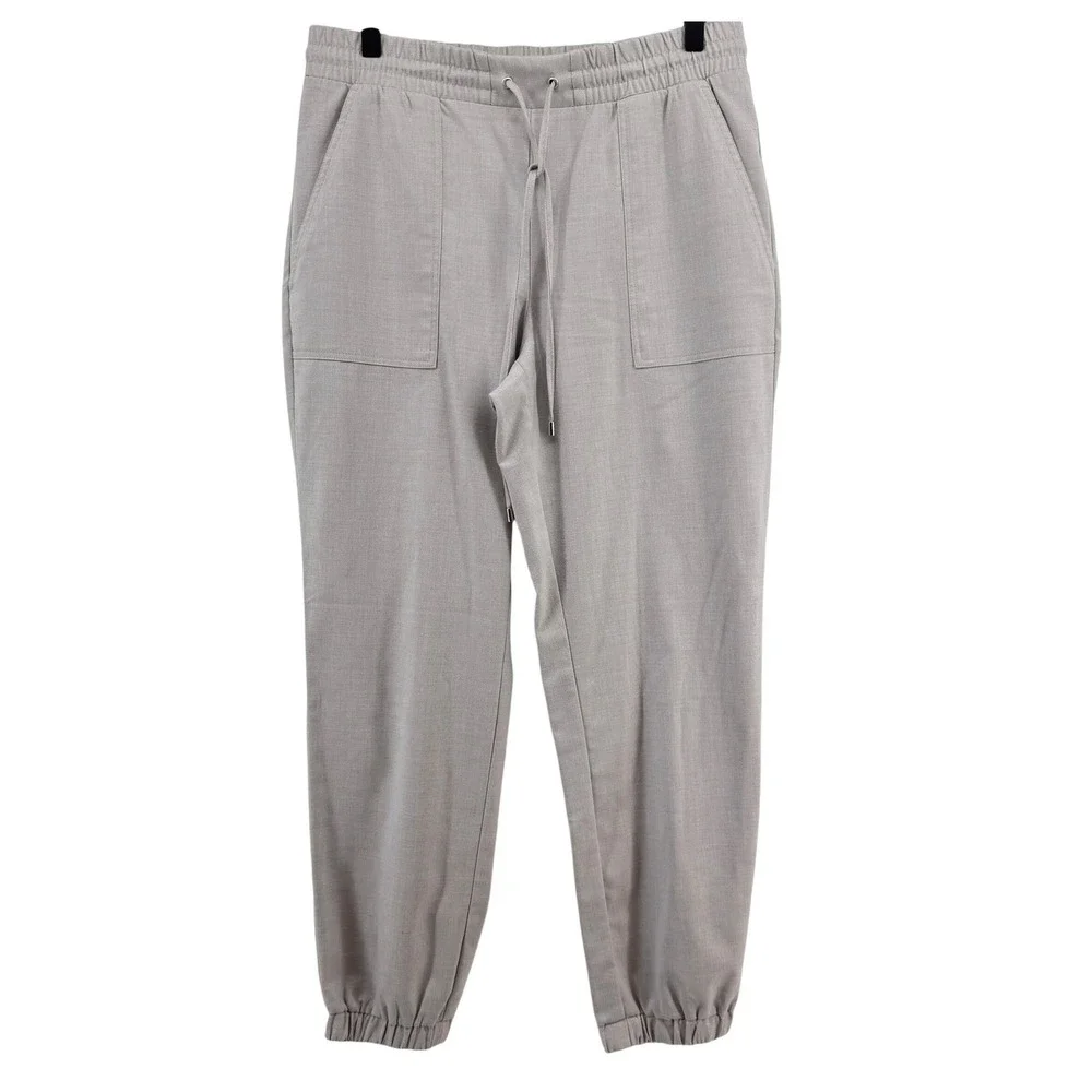 Nine West Womens Gray Elastic Waist Drawstring‎ Jogger Pants Size M
